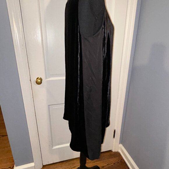 Eileen FisherEileen /fisher Black Velvet Silk V-Neck Dress, Sleeveless, Size Sma - Picture 5 of 10